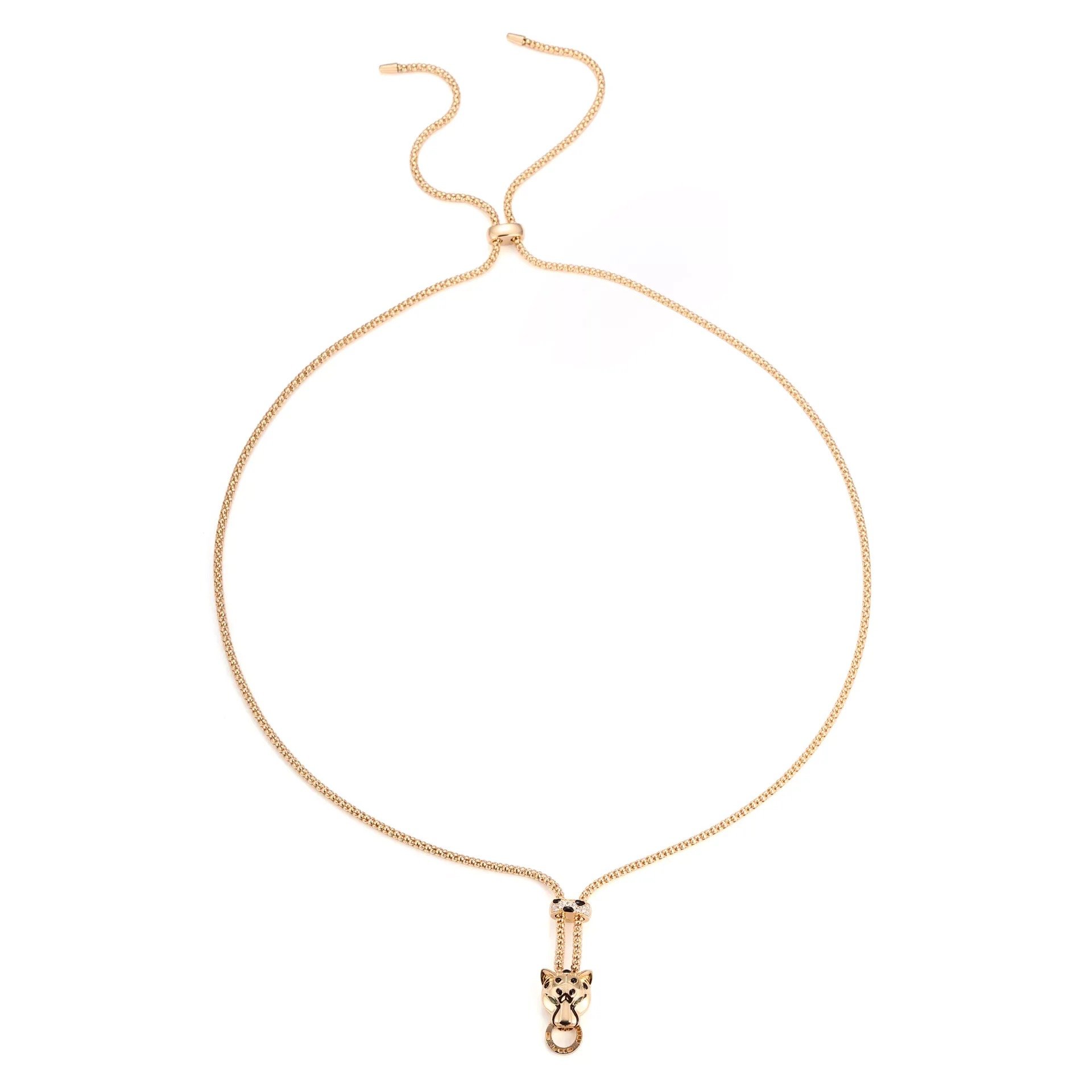 IMG_8819-1-scaled-1 18K Yellow Gold Leopard Majesty Necklace | Diamond-Accented Feline Head on Chain - Image 1