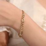 Monaco Lab Diamond Link H-Bracelet | 18K Yellow Gold Lab Diamond Chain with Pave Links​​