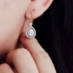 **double halo design:Gorgeous 1CT Pear Cut Moissanite Drop Earrings - Image 9
