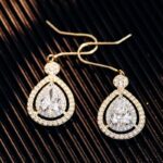 **double halo design:Gorgeous 1CT Pear Cut Moissanite Drop Earrings - Image 6