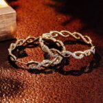 *Gorgeous Yellow Gold Moissanite Twisted Hoop Earrings - Image 5