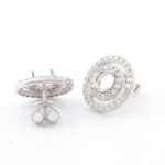 *Ethereal Circle Halo Stud Earrings - Image 4