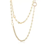 Princess Cut Emerald Necklace Anchor Chain Four Diamond Universal Clasps