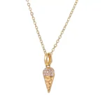 Round Cut Diamond Pendant Necklace Ice Cream Cone Charm Style (Pendant Only) - Image 2