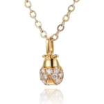 Round Cut Diamond Pendant Necklace Paved Ladybug Charm Style(pendant only) - Image 2