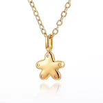 Round Cut Diamond Pendant Necklace Smiley Face Flower Charm Style