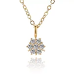 Round Cut Diamond Pendant Necklace Seven Stone Cluster Charm Style(pendant only)
