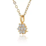 Round Cut Diamond Pendant Necklace Seven Stone Cluster Charm Style(pendant only) - Image 2