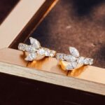 *Leaf-Shaped Marquise Moissanite Hoop Earrings - Image 6
